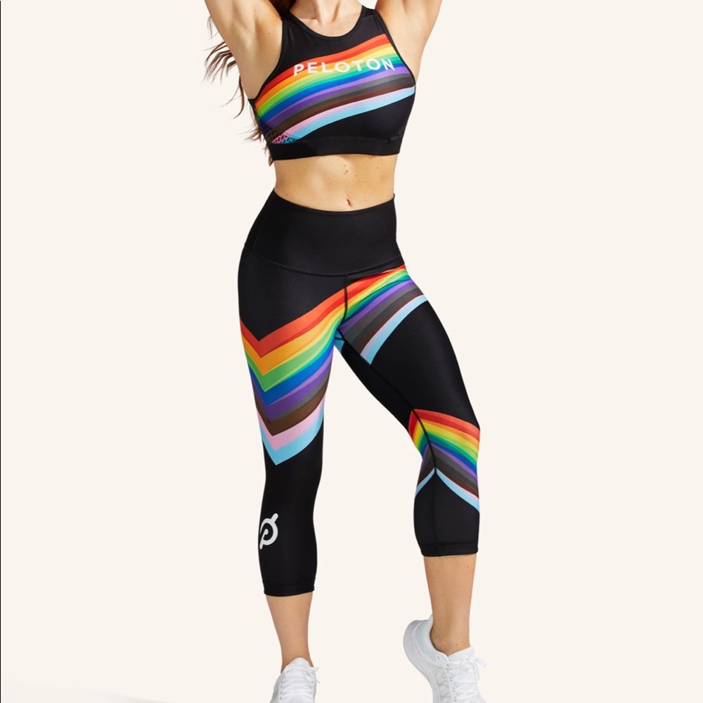 Peloton Pride Flag Noir High Waist Capri